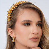 Diadema Tejida Dorado Musa